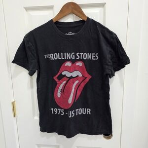 Rolling Stones T Shirt Small 1975 US Tour Rock Band Graphic Tee